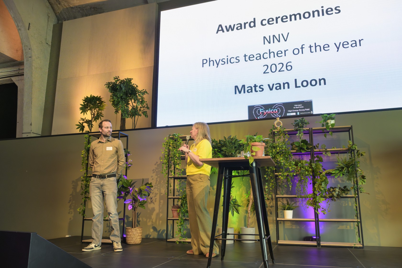 Mats van Loon natuurkundedocent van het jaar 2026 - foto Martin van Lokven/NNV
